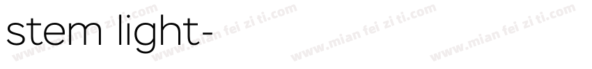 stem light字体转换